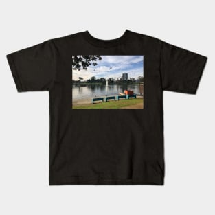 MacArthur Park Afternoon Pond View Kids T-Shirt